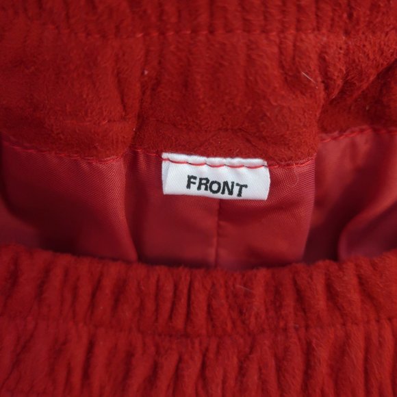 Womens I.Magnin Brick Red Elastic Waist Suede Maxi Skirt S * - Picture 14 of 15